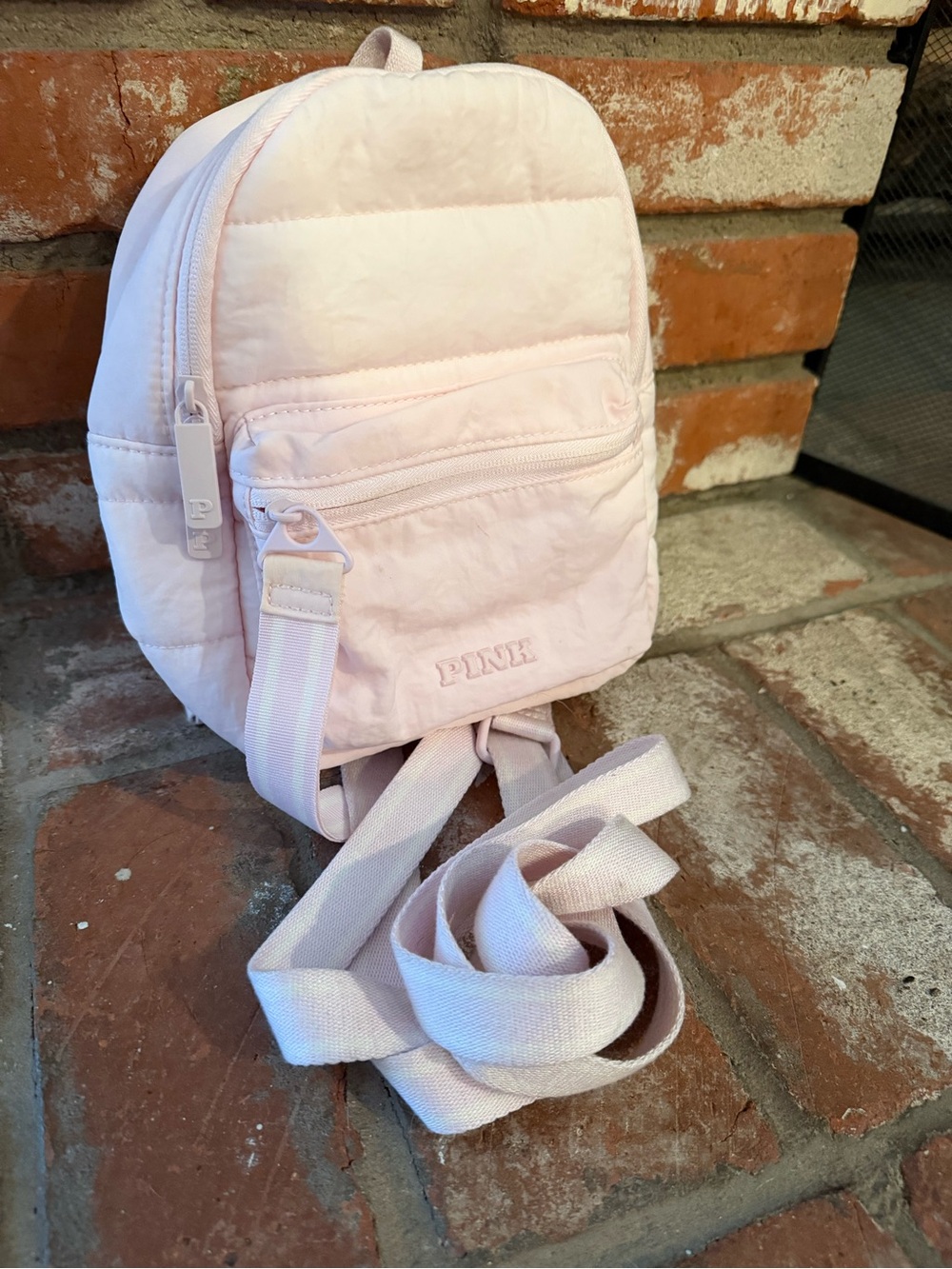 PINK Victoria's Secret Quilted Mini Backpack — Light Pink - Picture 2 of 8